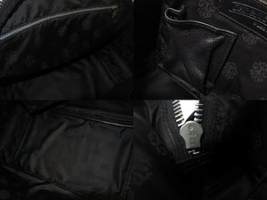 CHROME HEARTS Current Gym Bag Men's M Cemetery Cross Patch 14 Patches Small CH Cross Black Good Condition Used 4b001883