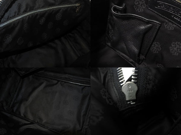CHROME HEARTS Current Gym Bag Men's M Cemetery Cross Patch 14 Patches Small CH Cross Black Good Condition Used 4b001883