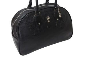 CHROME HEARTS Current Gym Bag Men's M Cemetery Cross Patch 14 Patches Small CH Cross Black Good Condition Used 4b001883