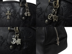 CHROME HEARTS Current Gym Bag Men's M Cemetery Cross Patch 14 Patches Small CH Cross Black Good Condition Used 4b001883