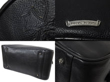 画像をギャラリービューアに読み込む, CHROME HEARTS クロムハーツ 現行型 ジムバッグ メンズ M セメタリークロスパッチ 14パッチ スモールCHクロス ブラック 美品 中古 4b001883