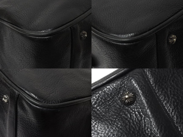 CHROME HEARTS Current Gym Bag Men's M Cemetery Cross Patch 14 Patches Small CH Cross Black Good Condition Used 4b001883