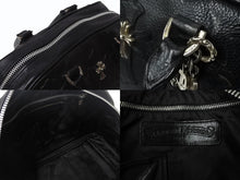 画像をギャラリービューアに読み込む, CHROME HEARTS クロムハーツ 現行型 ジムバッグ メンズ M セメタリークロスパッチ 14パッチ スモールCHクロス ブラック 美品 中古 4b001883