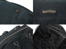 画像をギャラリービューアに読み込む, CHROME HEARTS クロムハーツ 現行型 ジムバッグ ミデュアム セメタリークロスパッチ 14パッチ ヌバック ブルー系 美品 中古 4b001884