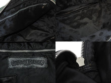 画像をギャラリービューアに読み込む, CHROME HEARTS クロムハーツ 現行型 ジムバッグ ミデュアム セメタリークロスパッチ 14パッチ ヌバック ブルー系 美品 中古 4b001884