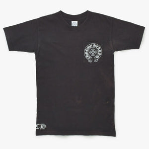 CHROME HEARTS クロムハーツ 半袖Tシャツ サイズS オールドモデル ホースシュー スクロールラベルロゴ ブラック 良品 中古 4a001886