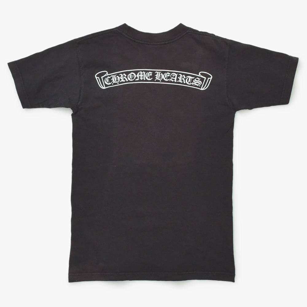 CHROME HEARTS クロムハーツ 半袖Tシャツ サイズS オールドモデル ホースシュー スクロールラベルロゴ ブラック 良品 中古 4a001886