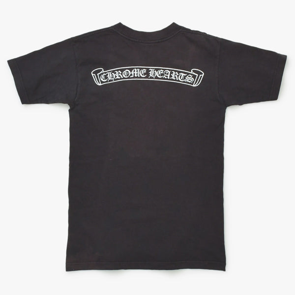CHROME HEARTS クロムハーツ 半袖Tシャツ サイズS オールドモデル ホースシュー スクロールラベルロゴ ブラック 良品 中古 4a001886