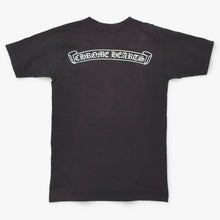 画像をギャラリービューアに読み込む, CHROME HEARTS クロムハーツ 半袖Tシャツ サイズS オールドモデル ホースシュー スクロールラベルロゴ ブラック 良品 中古 4a001886