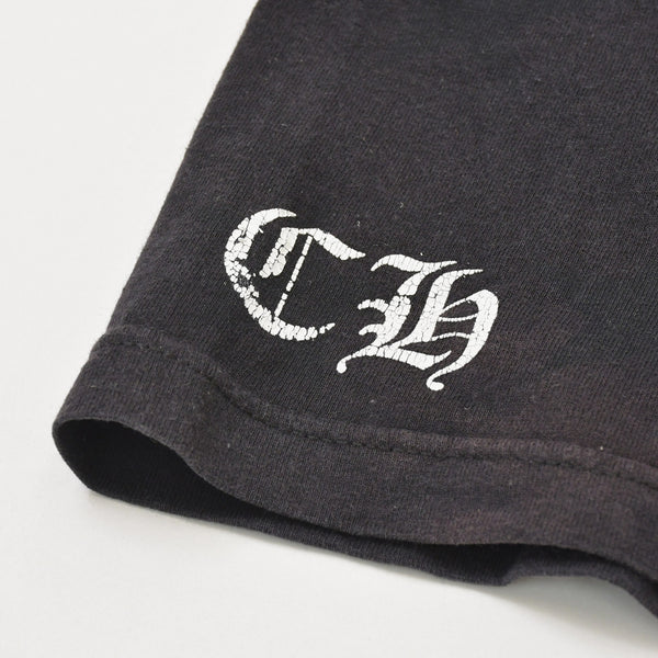 CHROME HEARTS クロムハーツ 半袖Tシャツ サイズS オールドモデル ホースシュー スクロールラベルロゴ ブラック 良品 中古 4a001886