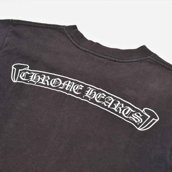 CHROME HEARTS クロムハーツ 半袖Tシャツ サイズS オールドモデル ホースシュー スクロールラベルロゴ ブラック 良品 中古 4a001886