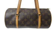 Load image into Gallery viewer, LOUIS VUITTON ルイヴィトン パピヨン30 モノグラムキャンバス ハンドバッグ 旧型 筒形 M51385 ブラウン 美品 中古 4b001907