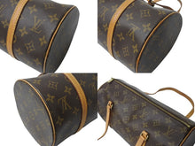 Load image into Gallery viewer, LOUIS VUITTON ルイヴィトン パピヨン30 モノグラムキャンバス ハンドバッグ 旧型 筒形 M51385 ブラウン 美品 中古 4b001907