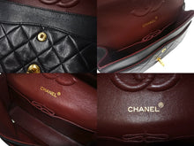 Load image into Gallery viewer, 極美品 CHANEL シャネル マトラッセ25 Wフラップ Wチェーンショルダーバッグ 1番台 ラムスキン ココマーク ブラック ゴールド金具 中古 4b001920