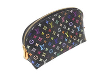 画像をギャラリービューアに読み込む, LOUIS VUITTON ルイヴィトン モノグラム マルチカラー ポシェットコスメティック M47355 ゴールド金具 ノワール ブラック 黒 中古 4b001923