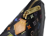 画像をギャラリービューアに読み込む, LOUIS VUITTON ルイヴィトン モノグラム マルチカラー ポシェットコスメティック M47355 ゴールド金具 ノワール ブラック 黒 中古 4b001923