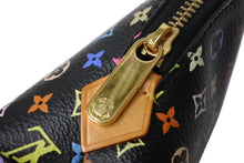 画像をギャラリービューアに読み込む, LOUIS VUITTON ルイヴィトン モノグラム マルチカラー ポシェットコスメティック M47355 ゴールド金具 ノワール ブラック 黒 中古 4b001923