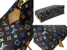 画像をギャラリービューアに読み込む, LOUIS VUITTON ルイヴィトン モノグラム マルチカラー ポシェットコスメティック M47355 ゴールド金具 ノワール ブラック 黒 中古 4b001923