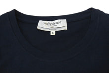 Load image into Gallery viewer, YVES SAINT LAURENT イヴサンローラン 半袖Ｔシャツ カサンドラロゴ ネイビー ブラック コットン サイズS 美品 中古 4b001946