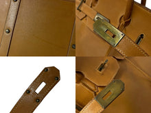 Load image into Gallery viewer, HERMES エルメス ハンドバッグ オータクロア50 ナチュラル ヴァッシュ ブロンズ金具 ○N刻印 中古 4b001949