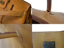 Load image into Gallery viewer, HERMES エルメス ハンドバッグ オータクロア50 ナチュラル ヴァッシュ ブロンズ金具 ○N刻印 中古 4b001949
