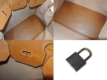 Load image into Gallery viewer, HERMES エルメス ハンドバッグ オータクロア50 ナチュラル ヴァッシュ ブロンズ金具 ○N刻印 中古 4b001949