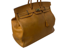 Load image into Gallery viewer, HERMES エルメス ハンドバッグ オータクロア50 ナチュラル ヴァッシュ ブロンズ金具 ○N刻印 中古 4b001949