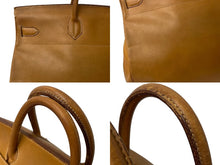 Load image into Gallery viewer, HERMES エルメス ハンドバッグ オータクロア50 ナチュラル ヴァッシュ ブロンズ金具 ○N刻印 中古 4b001949