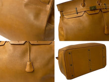 Load image into Gallery viewer, HERMES エルメス ハンドバッグ オータクロア50 ナチュラル ヴァッシュ ブロンズ金具 ○N刻印 中古 4b001949