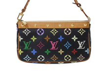 画像をギャラリービューアに読み込む, 極美品 LOUIS VUITTON ルイヴィトン ポシェット アクセソワール アクセサリーポーチ M92648 モノグラム マルチカラー ブラック 中古 4b001951