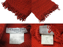 画像をギャラリービューアに読み込む, CHRISTIAN DIOR クリスチャンディオール ニット 9A13205330 ウール レーヨン ポリエステル レッド サイズ38 美品 中古 4b001959