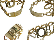 画像をギャラリービューアに読み込む, Christian Dior クリスチャンディオール サドルバッグ ハンドバッグ MU0060 トロッター ネイビー ヴィンテージ ゴールド金具 美品 中古 4c071405