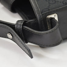 Load image into Gallery viewer, 極美品 GUCCI グッチ ワンショルダー ホーボー ハンドバッグ 110291 204991 GG キャンバス ブラック 中古 4a002006