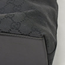 Load image into Gallery viewer, 極美品 GUCCI グッチ ワンショルダー ホーボー ハンドバッグ 110291 204991 GG キャンバス ブラック 中古 4a002006