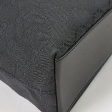 Load image into Gallery viewer, 極美品 GUCCI グッチ ワンショルダー ホーボー ハンドバッグ 110291 204991 GG キャンバス ブラック 中古 4a002006