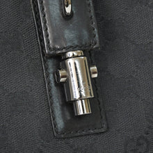 Load image into Gallery viewer, 極美品 GUCCI グッチ ワンショルダー ホーボー ハンドバッグ 110291 204991 GG キャンバス ブラック 中古 4a002006