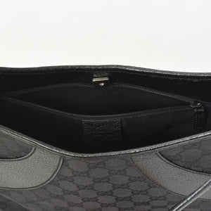 極美品 GUCCI グッチ GGキャンバス ショルダーバッグ ワンショルダーバッグ 肩掛け レザー ブラック 113012 中古 4a002014