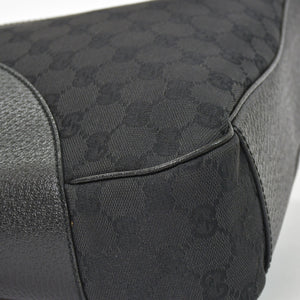 極美品 GUCCI グッチ GGキャンバス ショルダーバッグ ワンショルダーバッグ 肩掛け レザー ブラック 113012 中古 4a002014