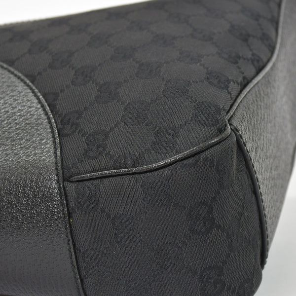極美品 GUCCI グッチ GGキャンバス ショルダーバッグ ワンショルダーバッグ 肩掛け レザー ブラック 113012 中古 4a002014