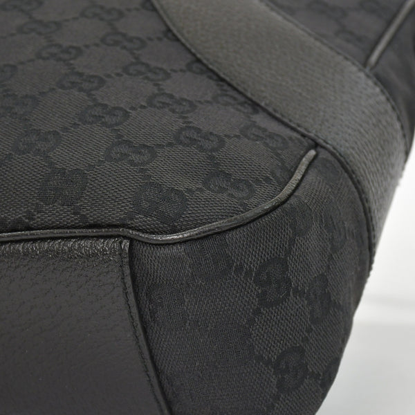 極美品 GUCCI グッチ GGキャンバス ショルダーバッグ ワンショルダーバッグ 肩掛け レザー ブラック 113012 中古 4a002014