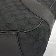Load image into Gallery viewer, 極美品 GUCCI グッチ GGキャンバス ショルダーバッグ ワンショルダーバッグ 肩掛け レザー ブラック 113012 中古 4a002014