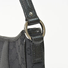 Load image into Gallery viewer, 極美品 GUCCI グッチ GGキャンバス ショルダーバッグ ワンショルダーバッグ 肩掛け レザー ブラック 113012 中古 4a002014