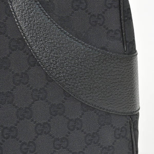 極美品 GUCCI グッチ GGキャンバス ショルダーバッグ ワンショルダーバッグ 肩掛け レザー ブラック 113012 中古 4a002014