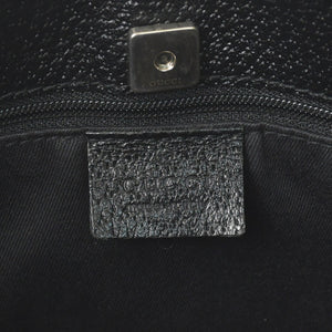 極美品 GUCCI グッチ GGキャンバス ショルダーバッグ ワンショルダーバッグ 肩掛け レザー ブラック 113012 中古 4a002014