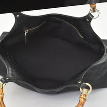 画像をギャラリービューアに読み込む, 極美品 GUCCI グッチ バンブー Hand Bag ハンドバッグ GGキャンバス Black ブラック ゴールド金具 137895 中古 4a002021