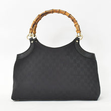 画像をギャラリービューアに読み込む, 極美品 GUCCI グッチ バンブー Hand Bag ハンドバッグ GGキャンバス Black ブラック ゴールド金具 137895 中古 4a002021