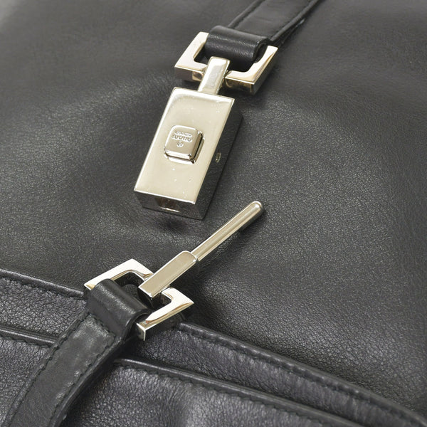 極美品 GUCCI グッチ ショルダーバッグ レザー ジャッキー ワンショルダー ヴィンテージ ブラック 0013734 中古 4a002045