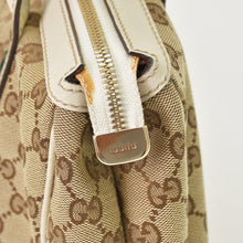 画像をギャラリービューアに読み込む, GUCCI グッチ ハンドバッグ 177052 GGキャンバス シェリーライン レザー ベージュ ゴールド金具 美品 中古 4a002055