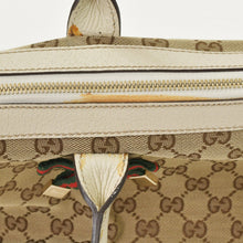 画像をギャラリービューアに読み込む, GUCCI グッチ ハンドバッグ 177052 GGキャンバス シェリーライン レザー ベージュ ゴールド金具 美品 中古 4a002055