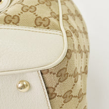 画像をギャラリービューアに読み込む, GUCCI グッチ ハンドバッグ 177052 GGキャンバス シェリーライン レザー ベージュ ゴールド金具 美品 中古 4a002055